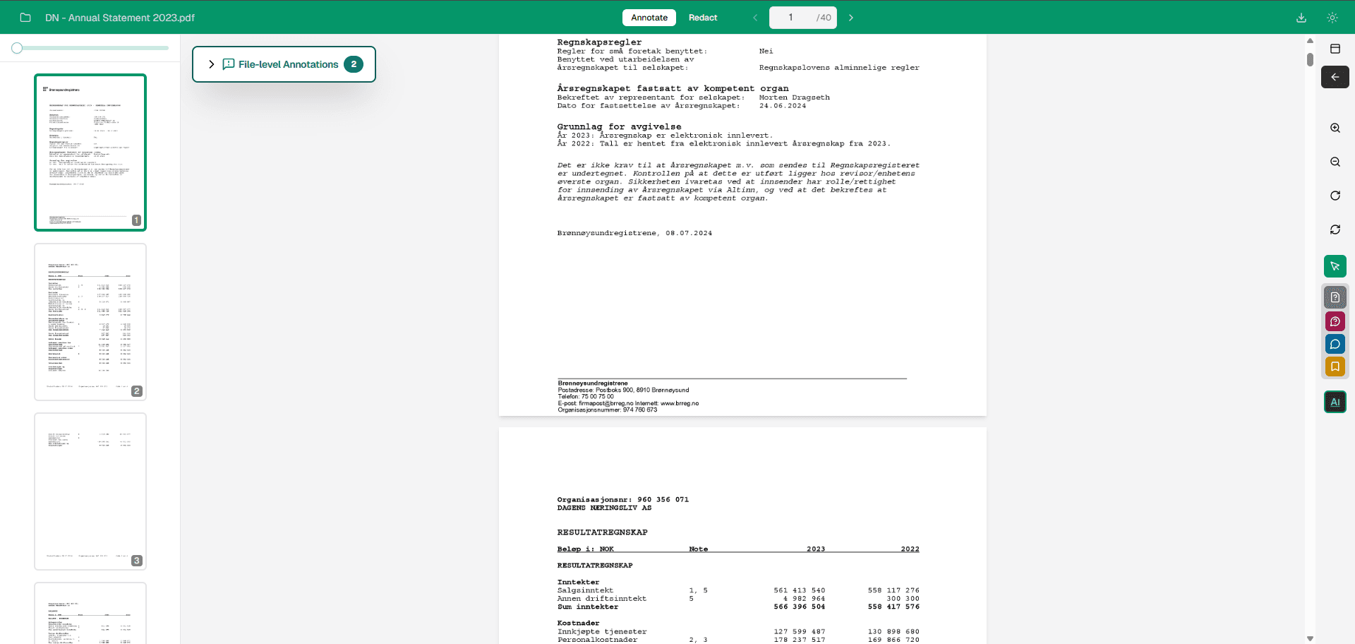 Screenshot of PDF Previewer