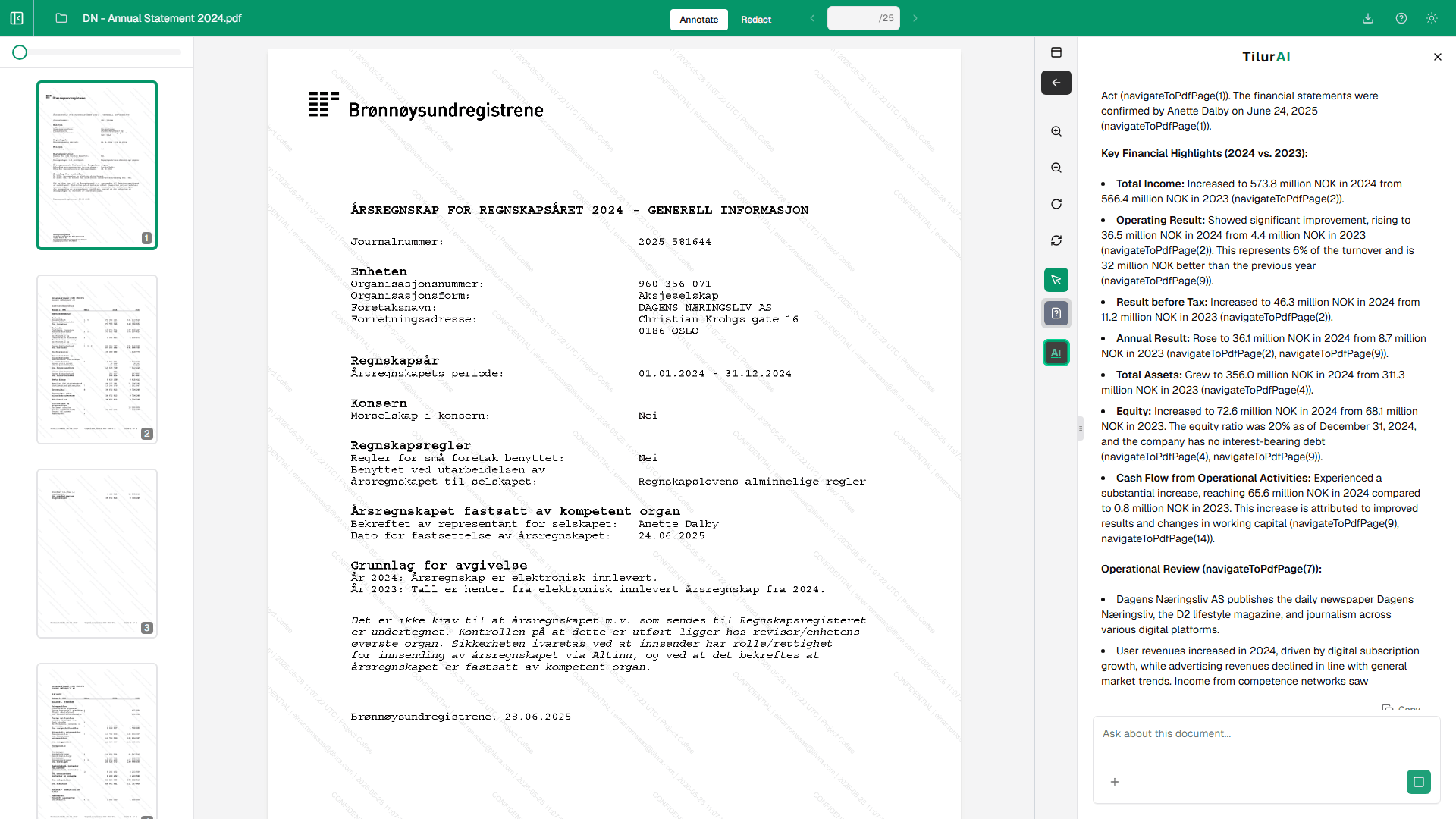AI document assistant